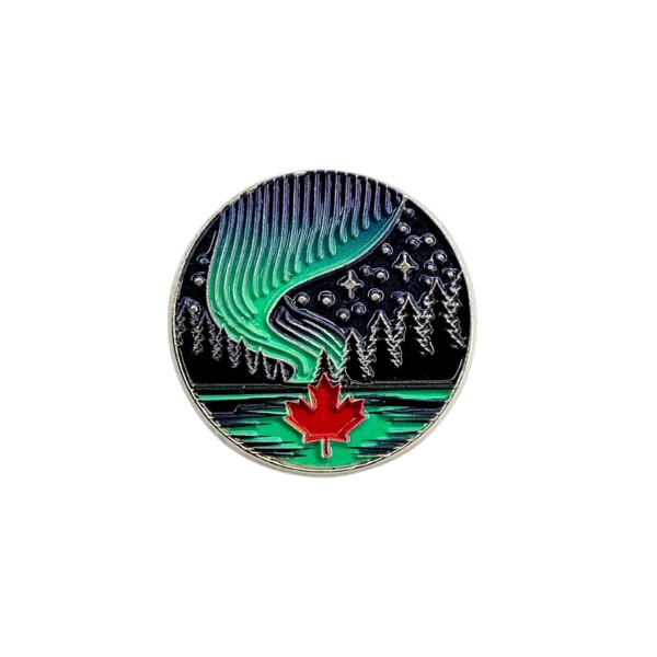 Maple Lead Northern Lights Enamel Pin