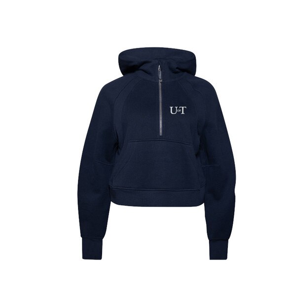 Fit Space Men's Tailored Relaxed Fit Sweatshirts & Full Zip Hoodie Turtleneck Athleisure Pullover With Zipper Pockets, Black Pullover, S