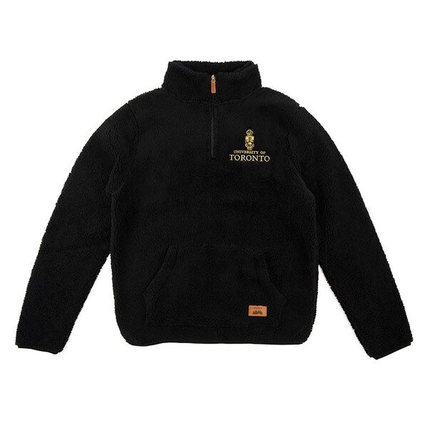 Unisex Embroidered 1/4 Zip Sherpa